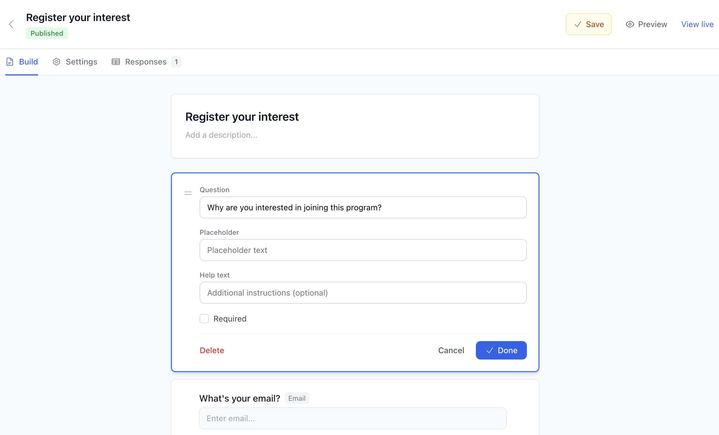 Reference illustration of a form builder