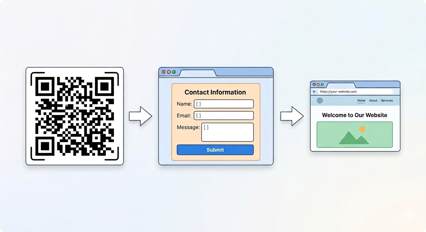 Example of a form shared through a QR code